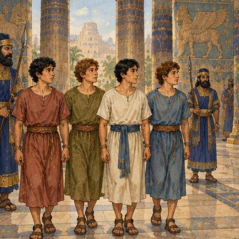 Illustration for Daniel and the king's table
