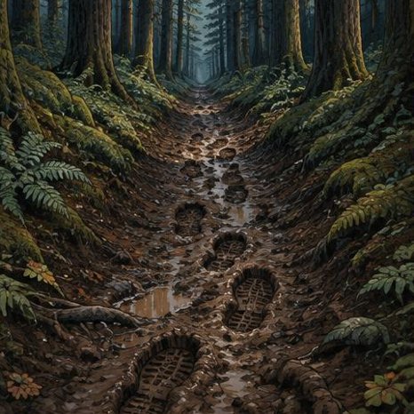 Illustration for The path through the forest
