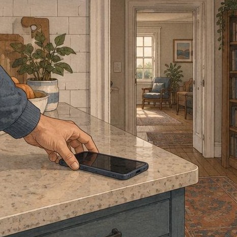 Illustration for The phone in the other room