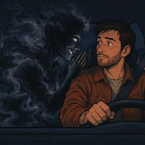 Illustration for The voice in the passenger seat