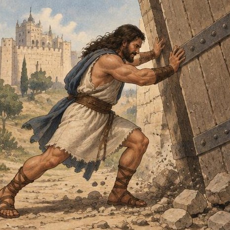 Illustration for Samson and the slow slide